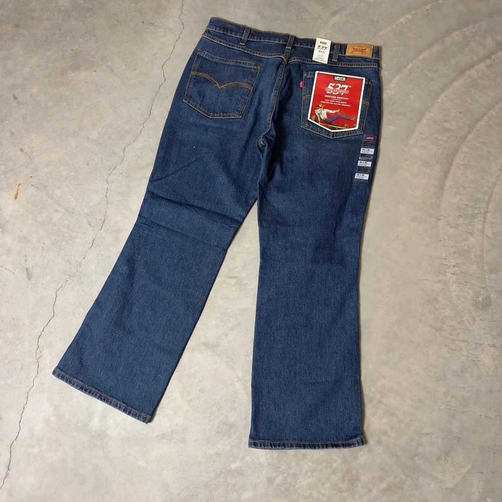 NWT Levi's 537 Western Bootcut Jeans Mens 36x30 Blue‎ Baggy Cowboy Denim